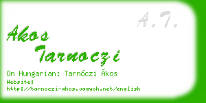 akos tarnoczi business card